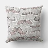 粋な髭パターン クッション (裏面)