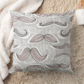 粋な髭パターン クッション (ブランケット)