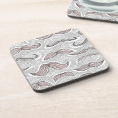 粋な髭パターン コースター (左側)