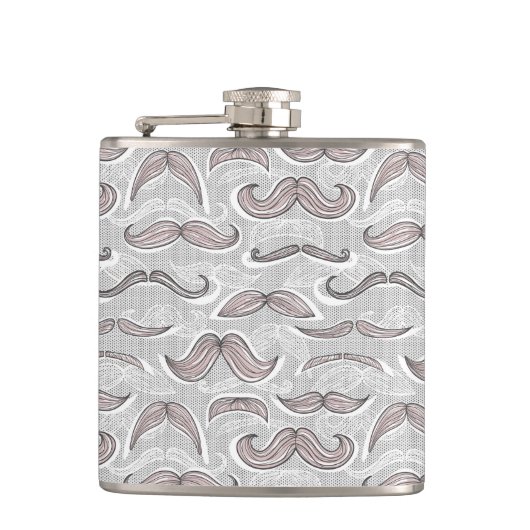 粋な髭パターン フラスク (正面)