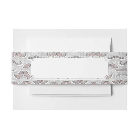 粋な髭パターン 招待状ベリーバンド (正面例)