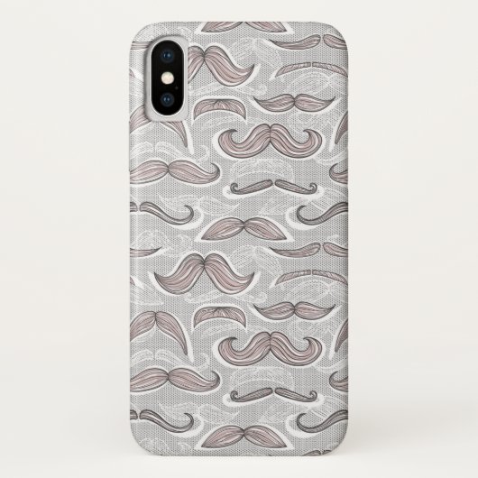粋な髭パターン Case-Mate iPhoneケース (裏面)