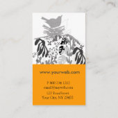 粋な鳥のイベント・プランナの動物の造園 名刺 (裏面)