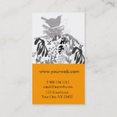 粋な鳥のイベント・プランナの動物の造園 名刺 (裏面)