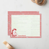 粋な50年代のPosie Galのパーソナライズで平らなメッセージカード ノートカード (正面/裏面インサイチュ)