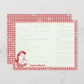 粋な50年代のPosie Galのパーソナライズで平らなメッセージカード ノートカード (正面/裏面)