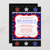 粋な7月4日の招待 招待状 (正面/裏面)