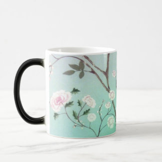 粋なfloralBlackか白325のmlの変形させるマグ モーフィングマグカップ