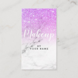 粋なPurpleGlitterの大理石の縦の名刺 名刺