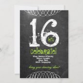 粋なSweet sixteenの黒板の招待状 招待状 (裏面)