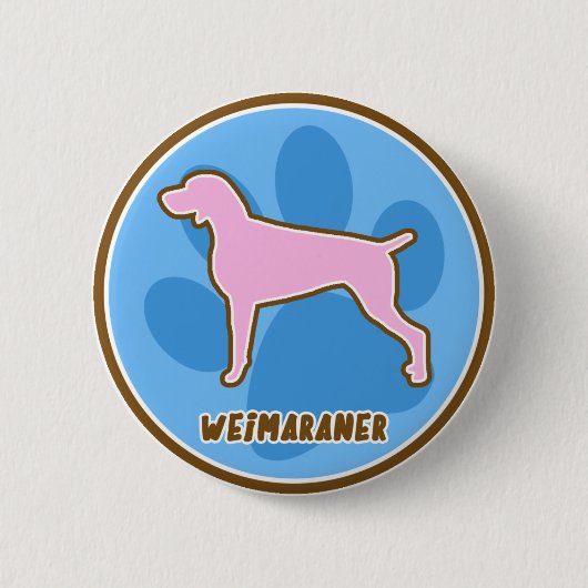 粋なWeimaraner 缶バッジ (正面)