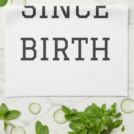 粋ので誕生のユーモアのイラストレーションのデザイン キッチンタオル (折り畳み)