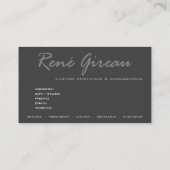 粋コスチュームデザイナーをひもで締めて下さい 名刺 (裏面)