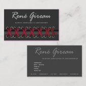 粋コスチュームデザイナーをひもで締めて下さい 名刺 (正面/裏面)