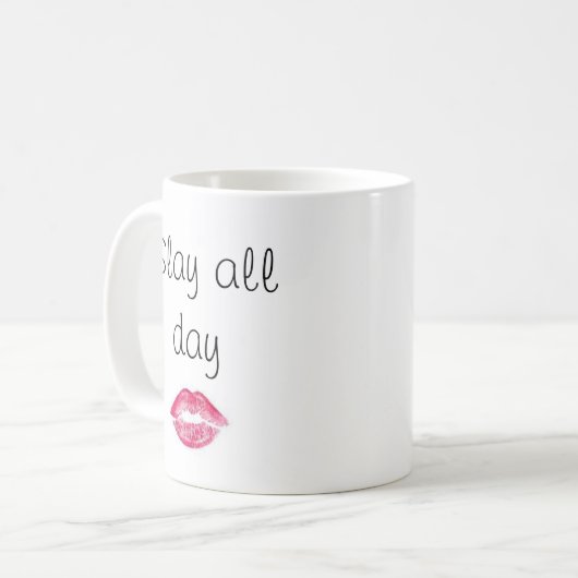 粋終日のマグを殺害して下さい コーヒーマグカップ (正面左)