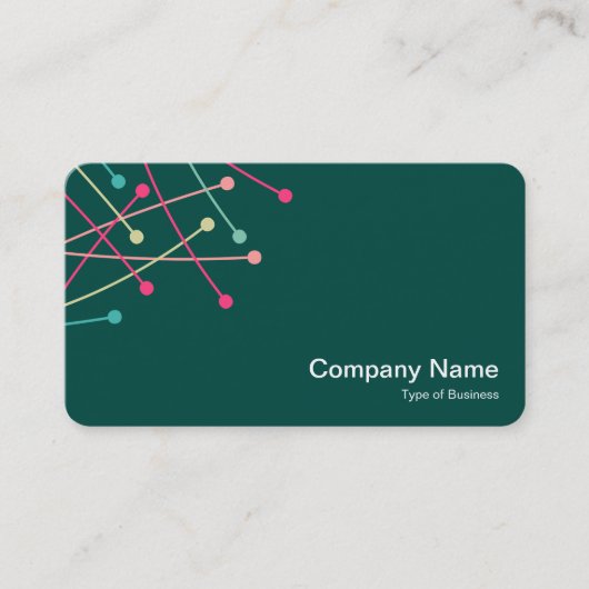粒子トラック- Dkの緑004840の色01 名刺 (正面)