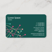 粒子トラック- Dkの緑004840の色01 名刺 (裏面)