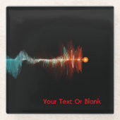 粒子波の二重性 ガラスコースター (正面)