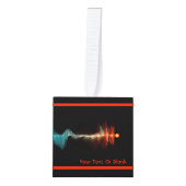 粒子波の二重性 キューブオーナメント (正面)