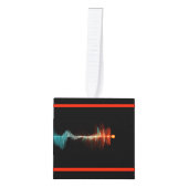 粒子波の二重性 キューブオーナメント (正面)