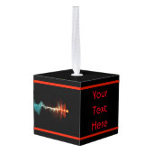 粒子波の二重性 キューブオーナメント (裏面アングル)