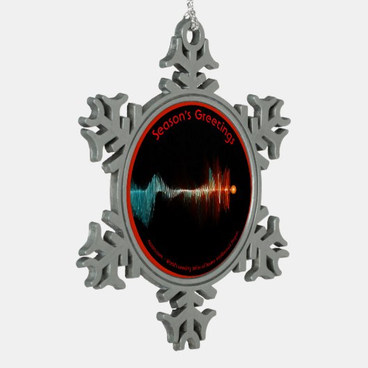 粒子波の二重性 スノーフレークピューターオーナメント (左)