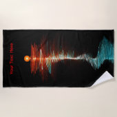 粒子波の二重性 ビーチタオル (正面)