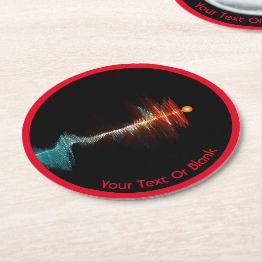 粒子波の二重性 ラウンドペーパーコースター (アングル)