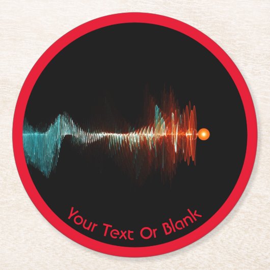 粒子波の二重性 ラウンドペーパーコースター (正面)