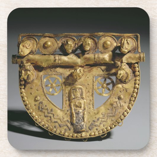 粒状にされていた装飾、Orientalizが付いているベルトバックル コースター (正面)