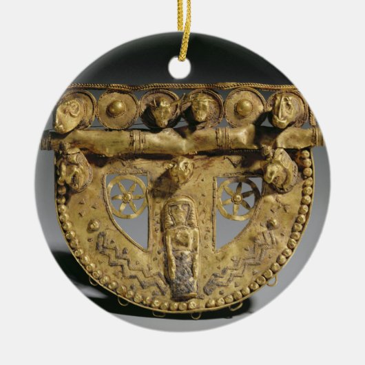 粒状にされていた装飾、Orientalizが付いているベルトバックル セラミックオーナメント (正面)