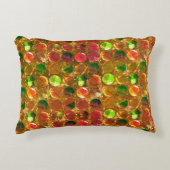 粗いオレンジ色のテクスチャの円 アクセントクッション (正面)