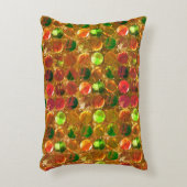 粗いオレンジ色のテクスチャの円 アクセントクッション (正面(垂直))