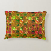 粗いオレンジ色のテクスチャの円 アクセントクッション (裏面)