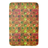 粗いオレンジ色のテクスチャの円 バスマット (正面縦)