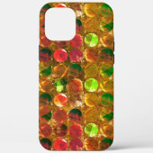 粗いオレンジ色のテクスチャの円 Case-Mate iPhoneケース (裏面)