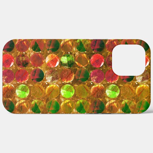 粗いオレンジ色のテクスチャの円 Case-Mate iPhoneケース (裏面 (横))