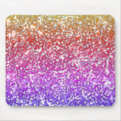 粗いオレンジ色のモザイク層から薄紫と輝き マウスパッド (正面)
