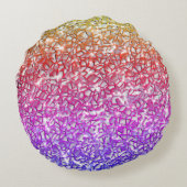 粗いオレンジ色のモザイク層から薄紫と輝き ラウンドクッション (裏面)