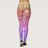 粗いオレンジ色のモザイク層から薄紫と輝き レギンス (裏面)