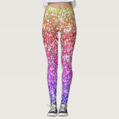 粗いオレンジ色のモザイク層から薄紫と輝き レギンス (正面)