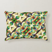 粗いガラススタイルで緑と色のラポート アクセントクッション (正面)