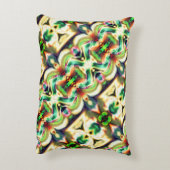 粗いガラススタイルで緑と色のラポート アクセントクッション (裏面(縦))