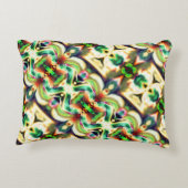 粗いガラススタイルで緑と色のラポート アクセントクッション (裏面)