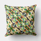 粗いガラススタイルで緑と色のラポート クッション (裏面)