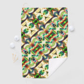 粗いガラススタイルで緑と色のラポート ゴルフタオル (インサイチュ)