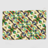 粗いガラススタイルで緑と色のラポート ゴルフタオル (横)