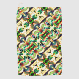 粗いガラススタイルで緑と色のラポート ゴルフタオル