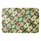 粗いガラススタイルで緑と色のラポート バスマット (正面)