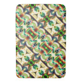 粗いガラススタイルで緑と色のラポート バスマット (正面縦)